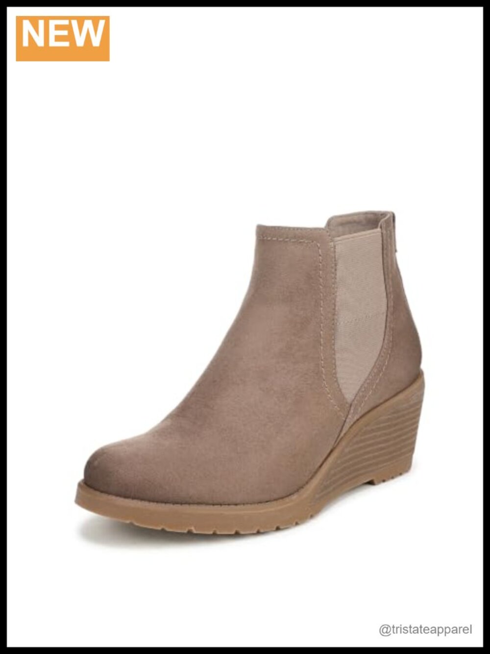 Dr Scholls Women's Camden Chelsea Ankle Boots Microfiber Wedge Heel Zip